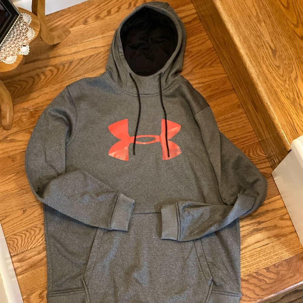 Under Armour Gray Sweater with Red Accents